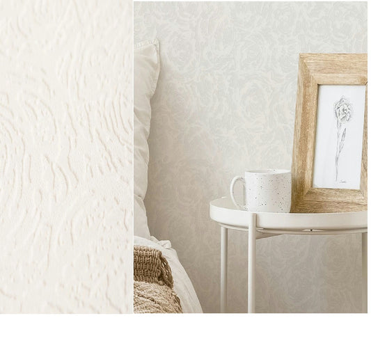Wickes Swirl White Wallpaper