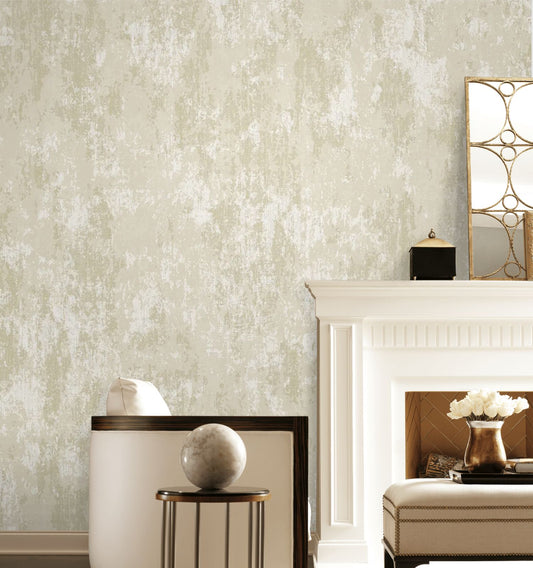 Concrete Industrial Gold / Neutral Wallpaper