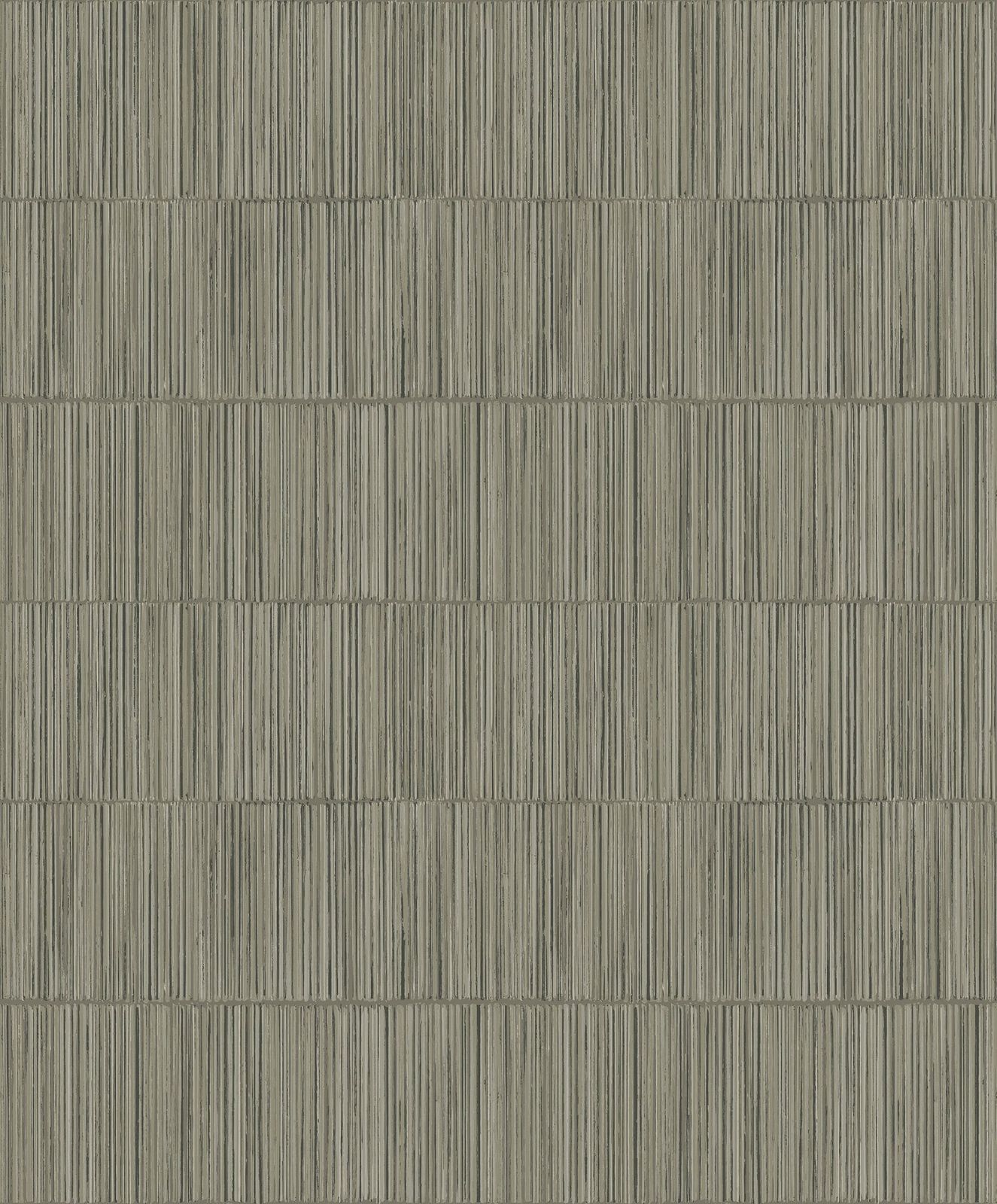 Bamboo Stripe Wallpaper Organic Brown