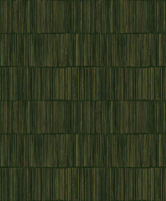 Bamboo Stripe Wallpaper Forest Green