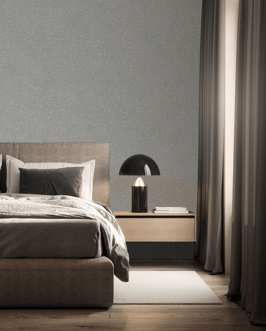 Spot Abstract Wallpaper Silver Grey