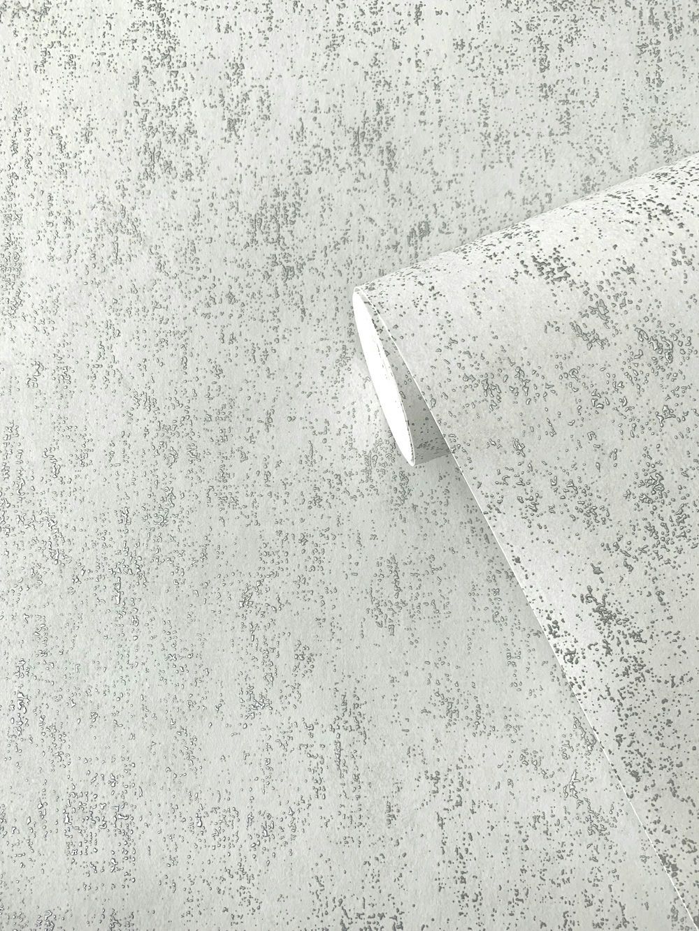 Speck Industrial Mottled Wallpaper Silver Grey