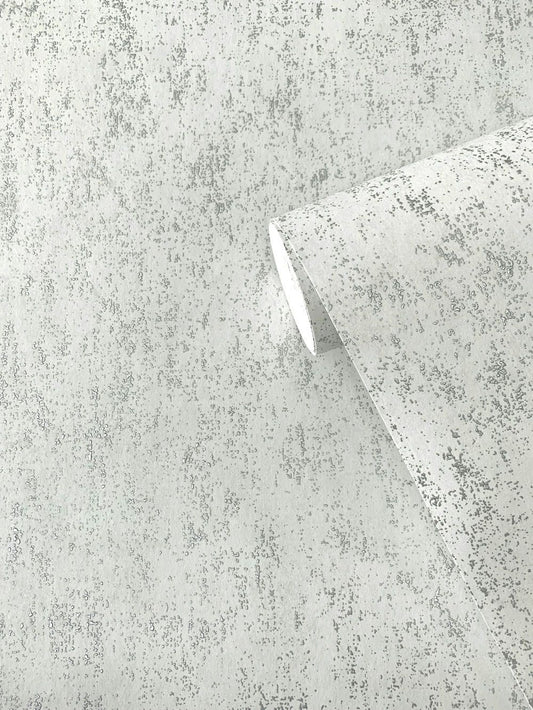 Speck Industrial Mottled Wallpaper Silver Grey