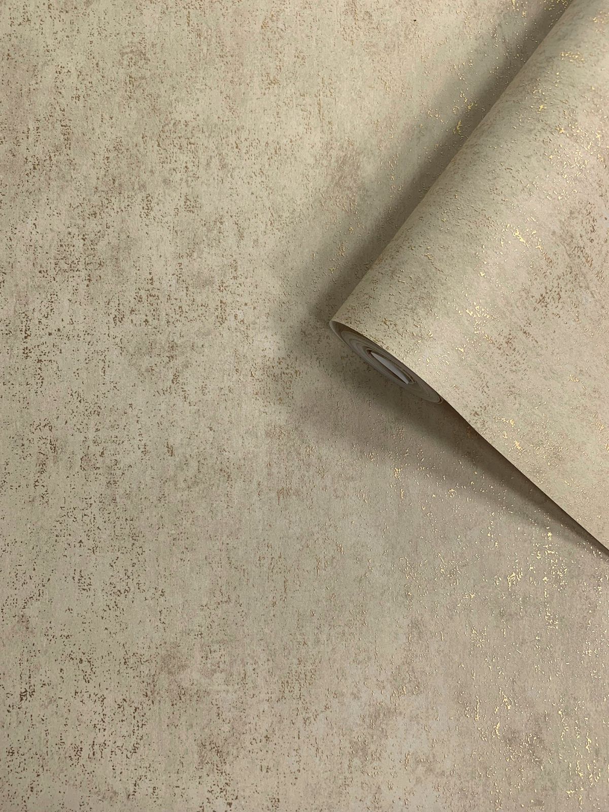 Speck Industrial Mottled Wallpaper Gold/Beige