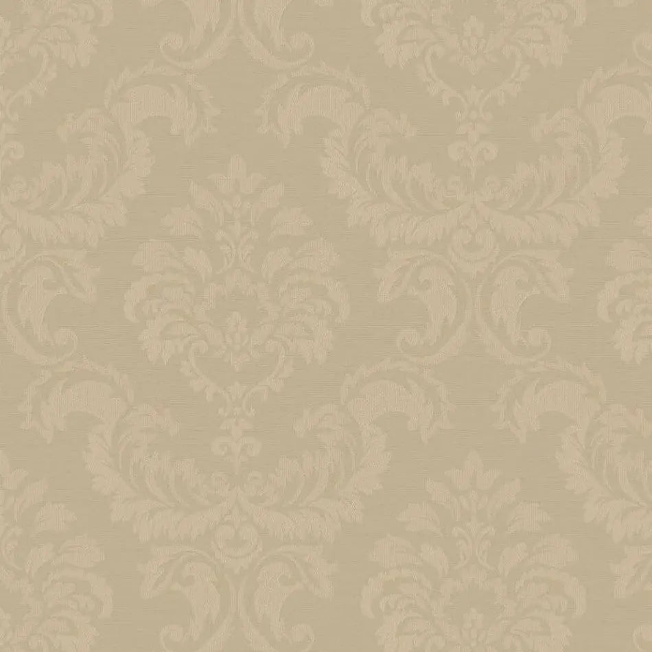 Feathered Damask Wallpaper - Silk Gold Wallpaper Inn