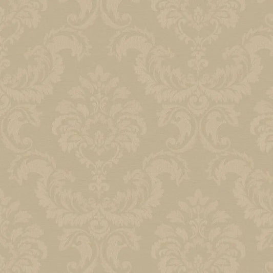 Feathered Damask Wallpaper - Silk Gold Wallpaper Inn