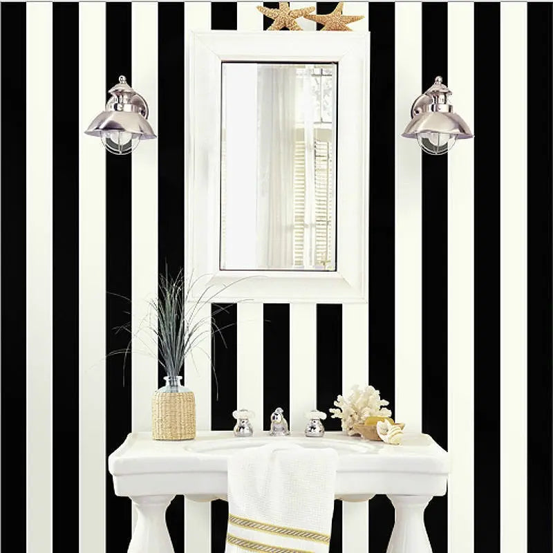 Broad Stripe Wallpaper Wallpaper Inn