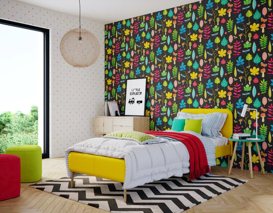 Forest Floor Liquorice Wallpaper