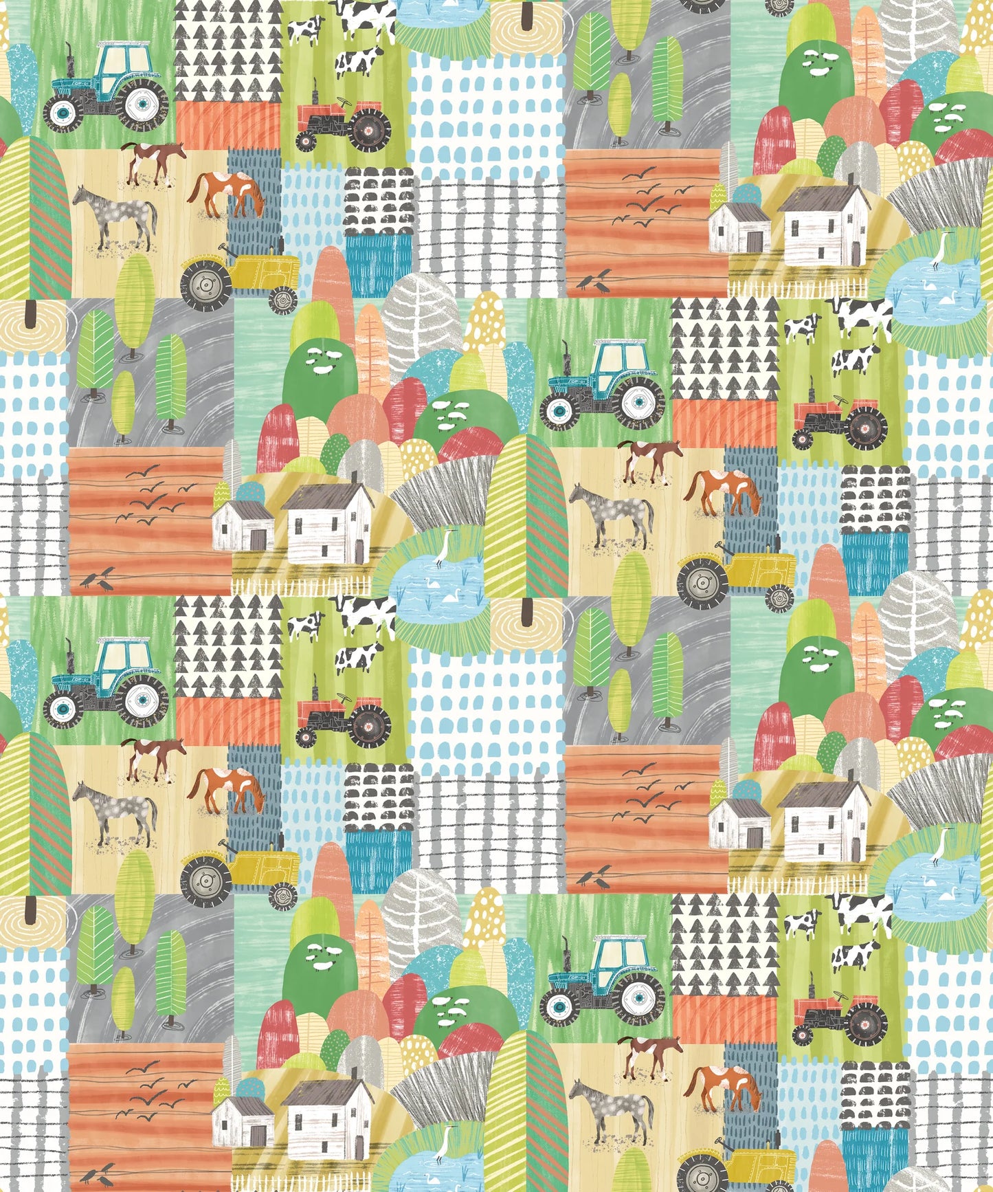 Down on the Farm Sherbet Wallpaper