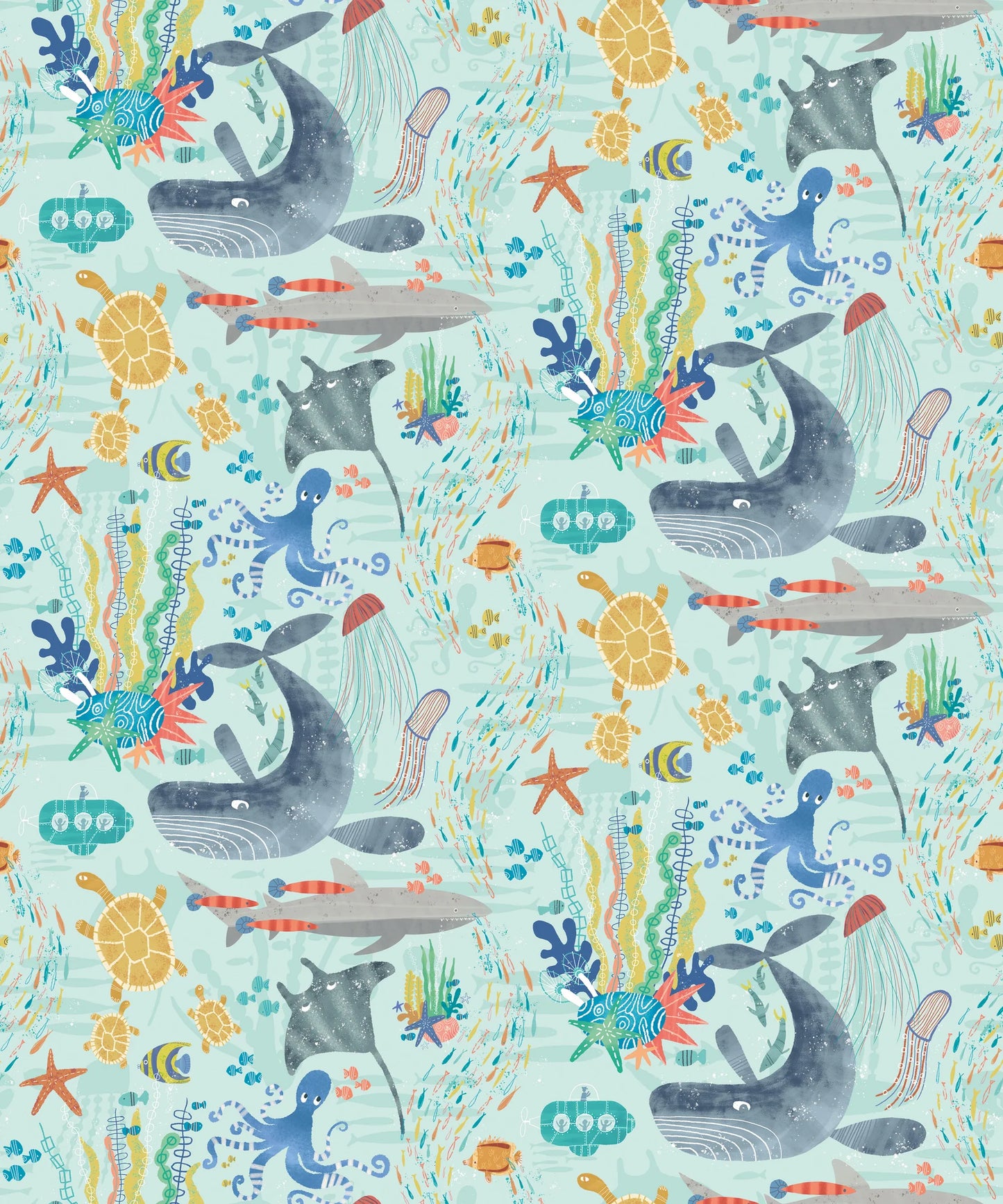 Beneath the Waves Ocean Wallpaper