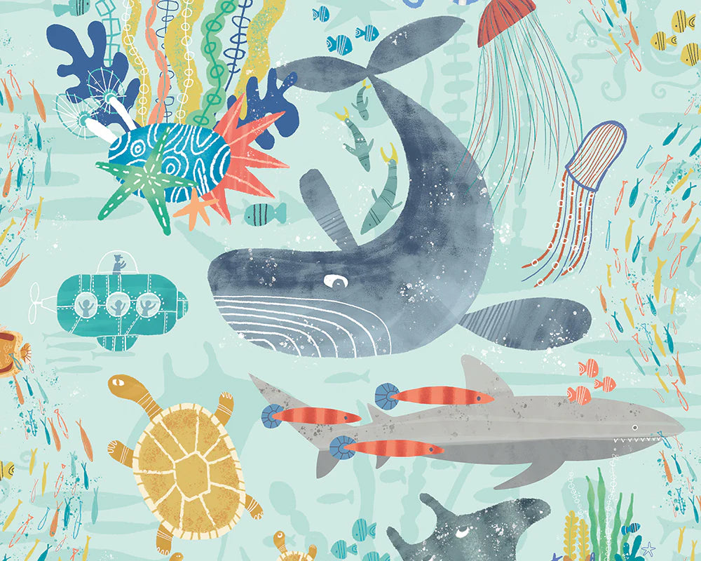 Beneath the Waves Ocean Wallpaper