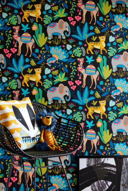 Samba Safari Aniseed Twist Wallpaper – Wallpaper Inn