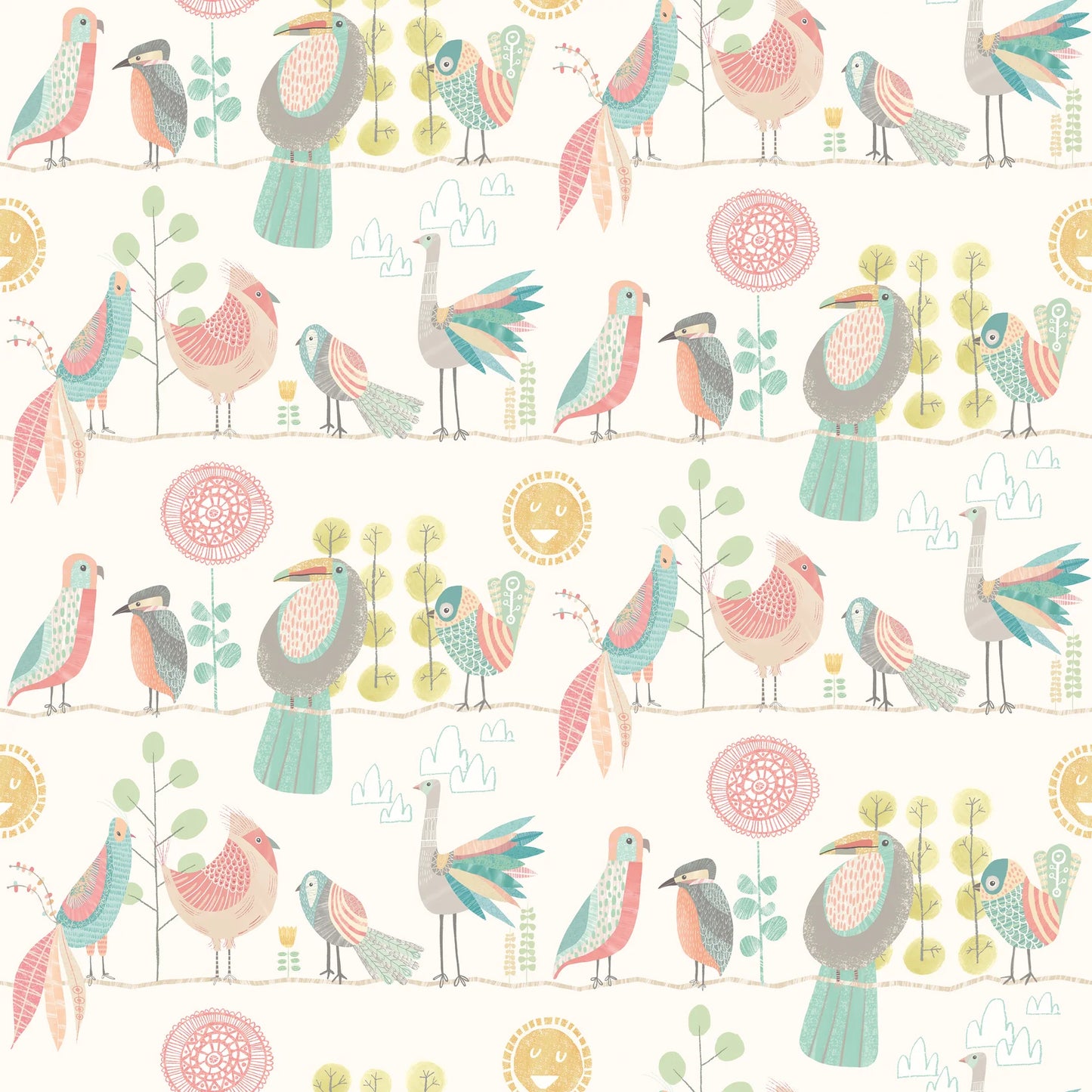 Feather Fandango Ballet Slipper Wallpaper