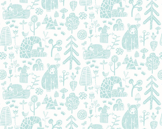Honeywood Bears Blue Jay Wallpaper