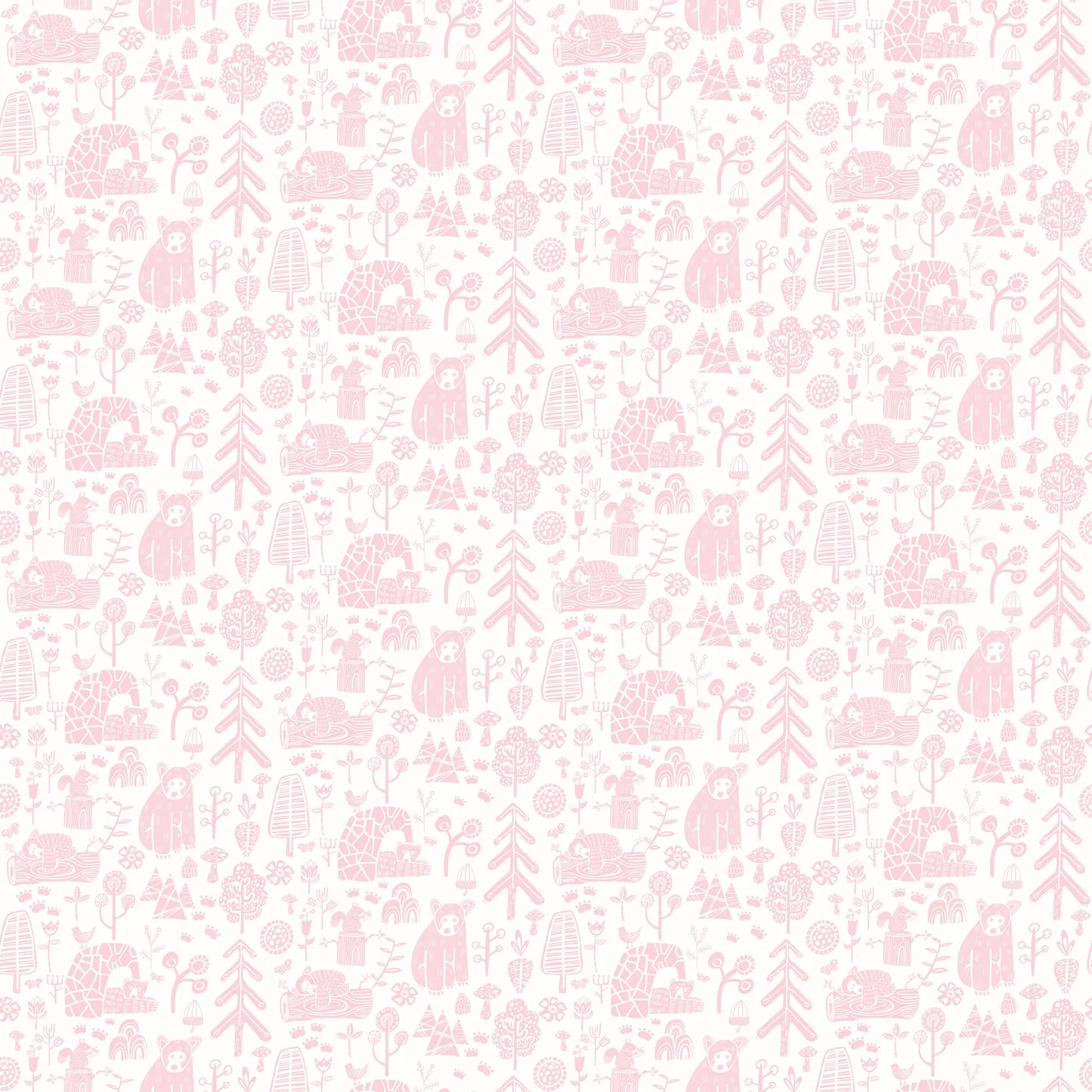 Honeywood Bears Petal Wallpaper