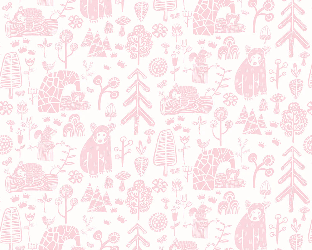 Honeywood Bears Petal Wallpaper