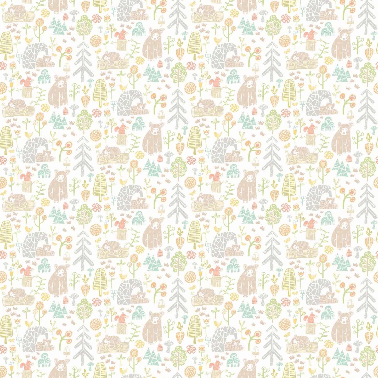 Honeywood Bears Honeycomb Wallpaper