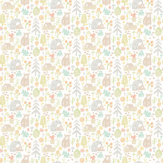 Honeywood Bears Honeycomb Wallpaper