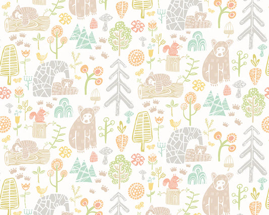 Honeywood Bears Honeycomb Wallpaper