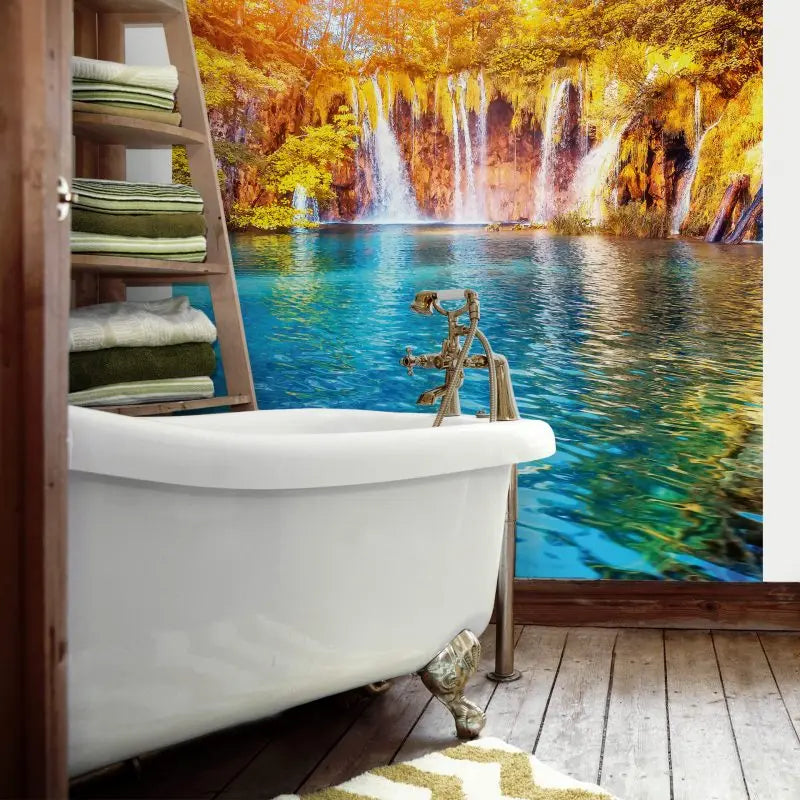 Waterfall and Lake in Croatia - Wallpaper Inn