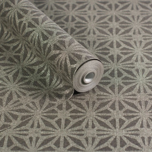Moorish Mosaic Wallpaper Chocolate Brown