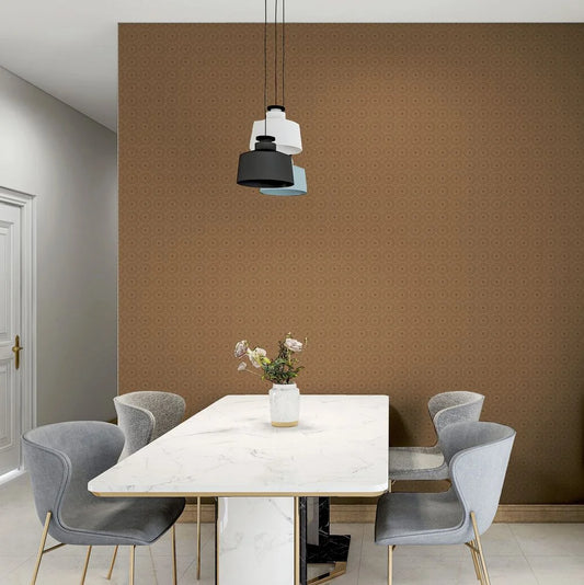 Symmetrical Chic Wallpaper Copper & Gold