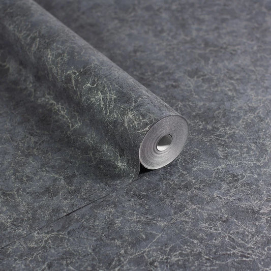 Textured Marble Grey / Silver - Wallpaper Inn