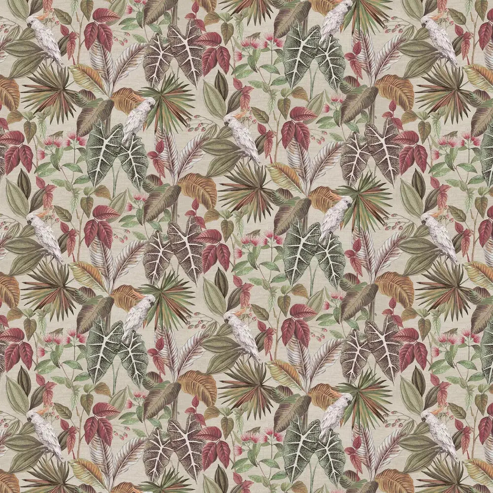 Vintage Parrot Multi Wallpaper Wallpaper Inn