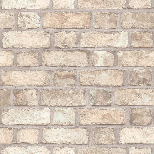 Farmhouse Brick Wallpaper - Wallpaper Inn