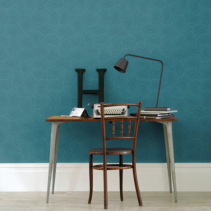 Venation - Teal Wallpaper