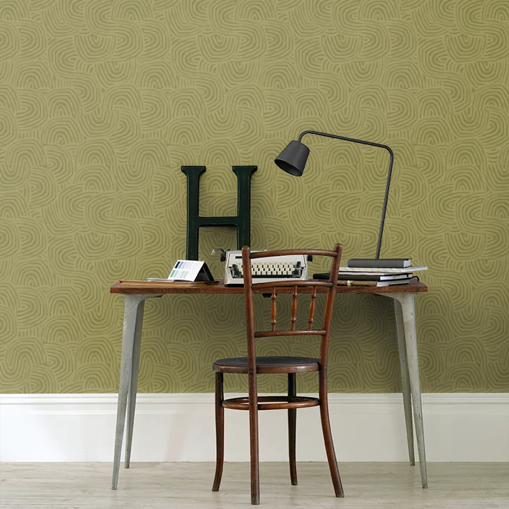 Venation - Olive Wallpaper