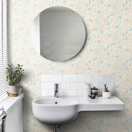 Flora Ditsy - Silver Wallpaper