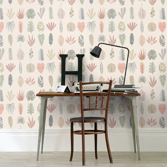 Leaf Boogie - Linen Wallpaper