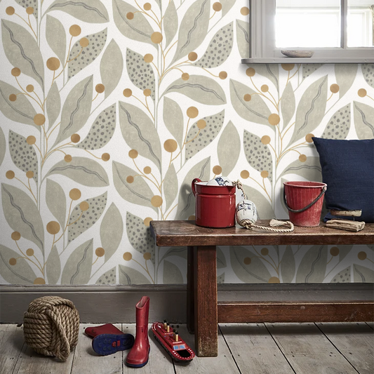 Berry Dot - Bone & Tan Wallpaper