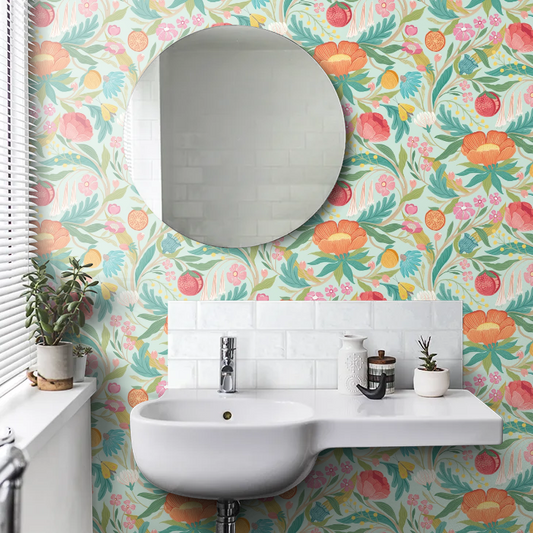 CLEMENTINE - Seafoam Mix Wallpaper