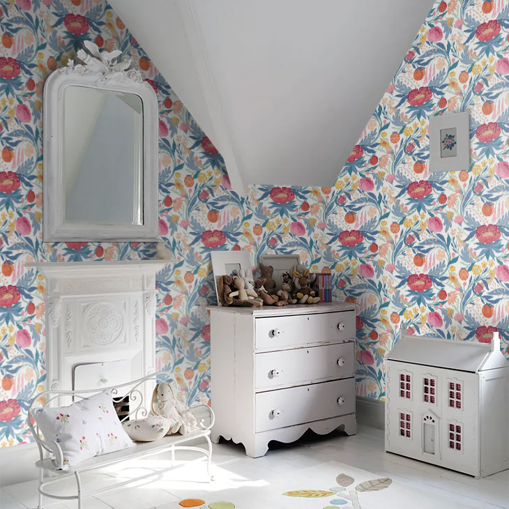 CLEMENTINE - Cornflower Wallpaper