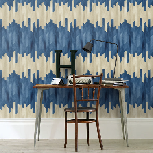 Strata - Indigo Wallpaper