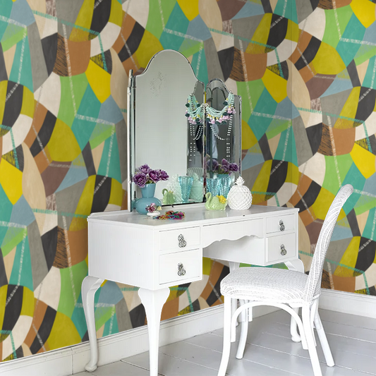 Abstract Geo - Jade Riot Wallpaper