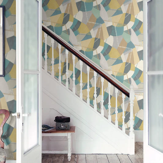 Abstract Geo - Smoke & Latte Wallpaper