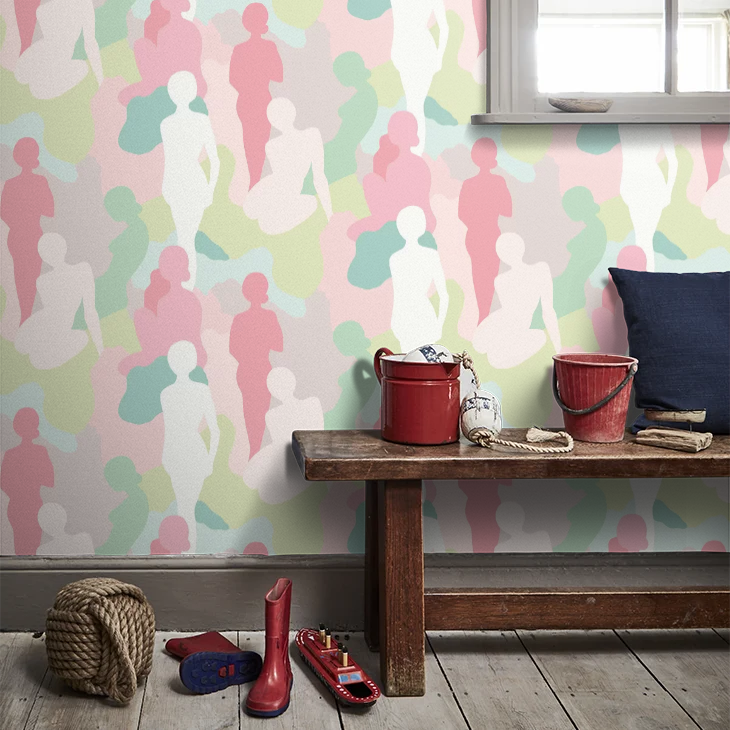 Silhouette - Taffy Cream Wallpaper