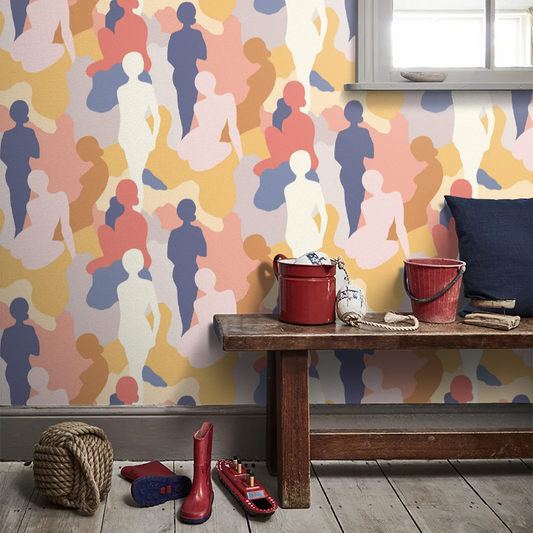 Silhouette - Amber & Lapis Wallpaper