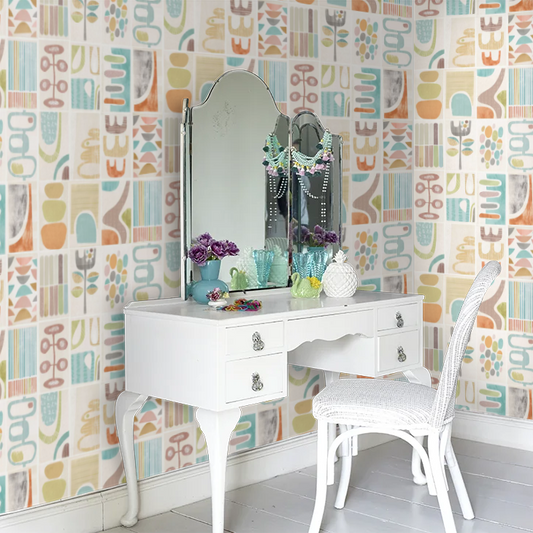 Snip Snip -  Sepia & Sage Wallpaper