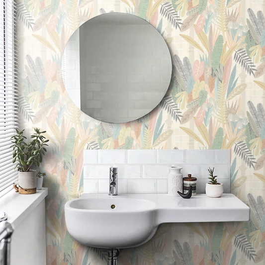 Glasshouse - Blush & Apricot Wallpaper