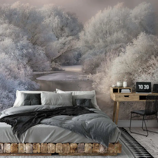 Frozen Forest Wall Mural Wallpaper Inn