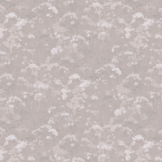 Flower Press - Stone Cream Wallpaper