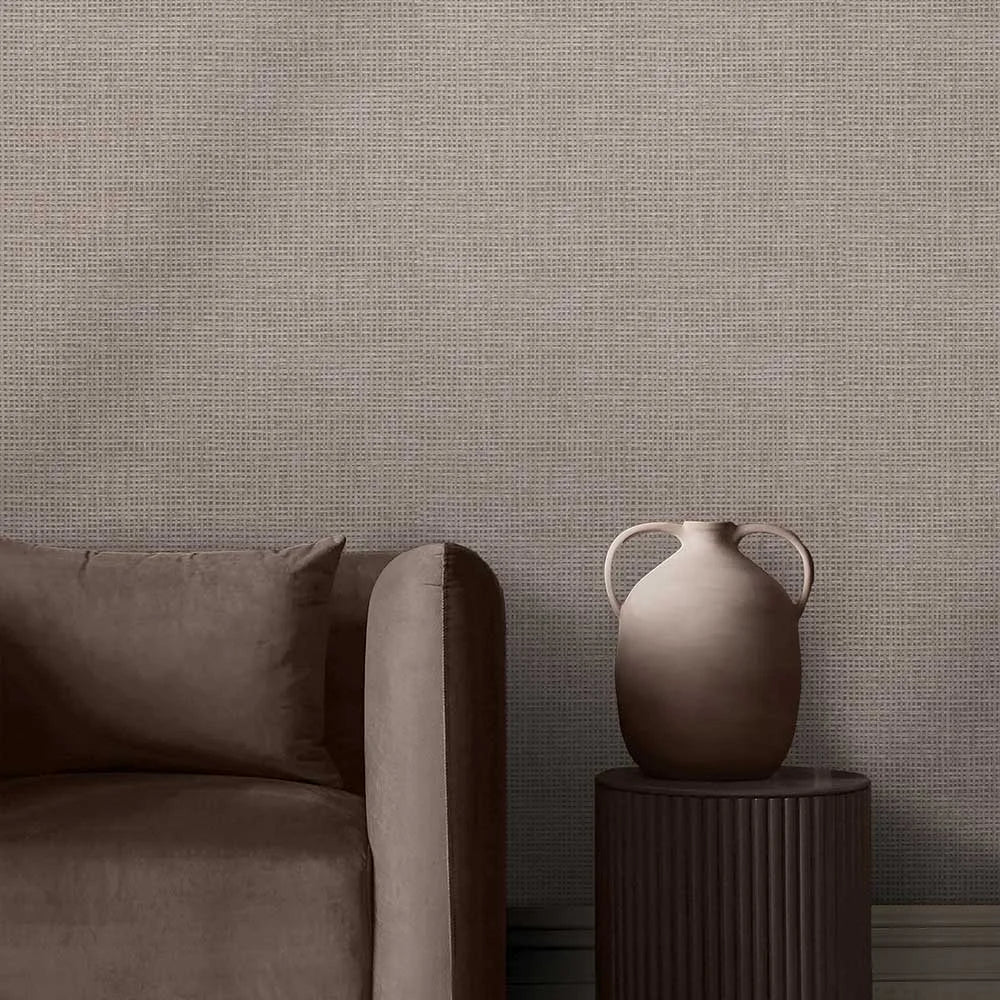 Rustic Weft - Stone Wallpaper