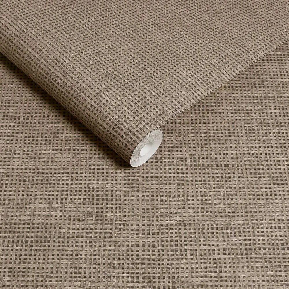 Rustic Weft - Toast Wallpaper