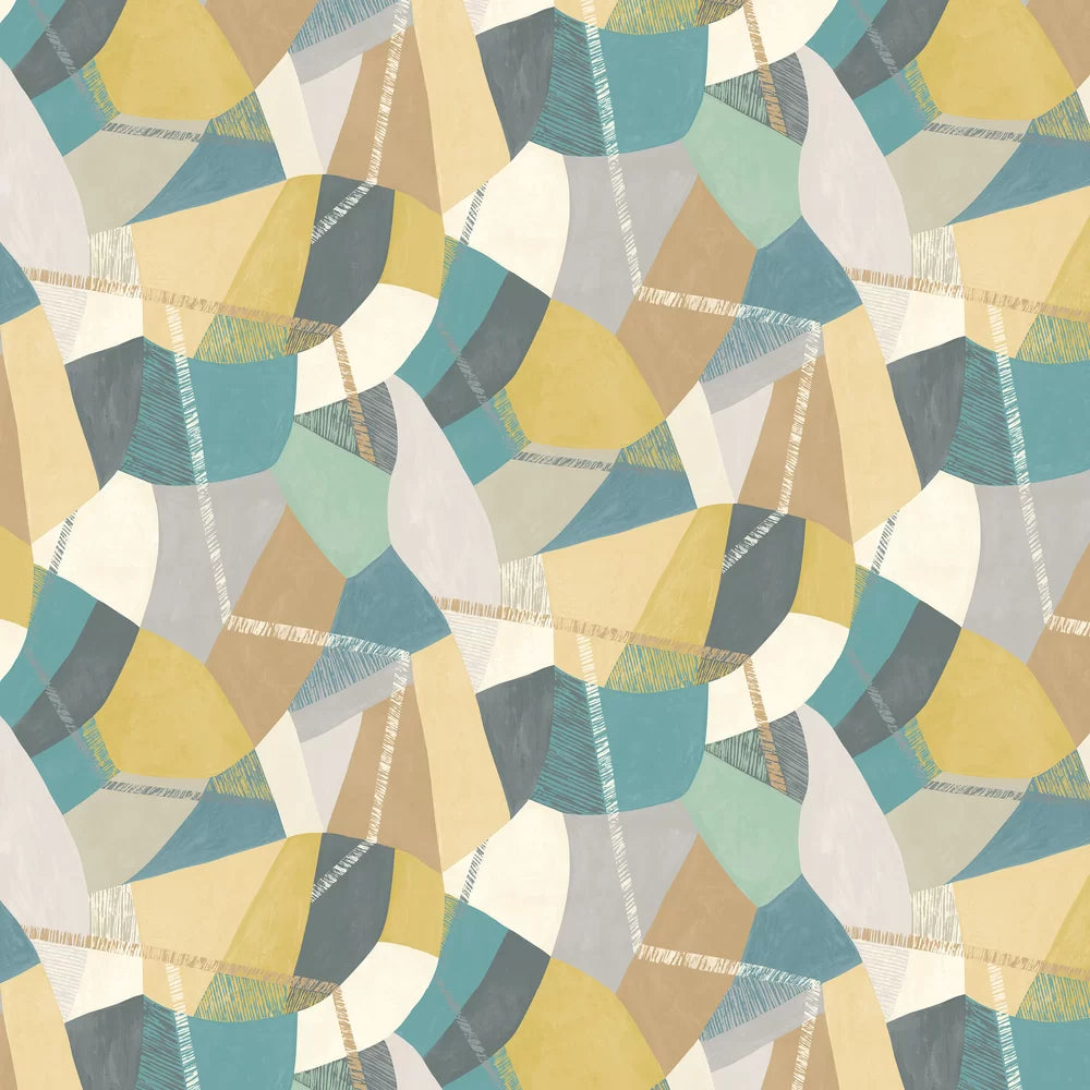 Abstract Geo - Smoke & Latte Wallpaper