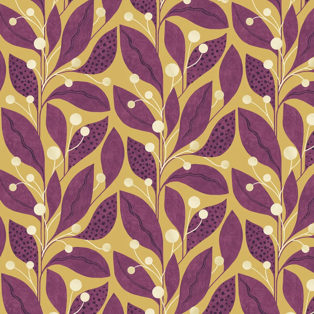 Berry Dot - Mulberry Wallpaper