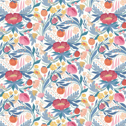 CLEMENTINE - Cornflower Wallpaper